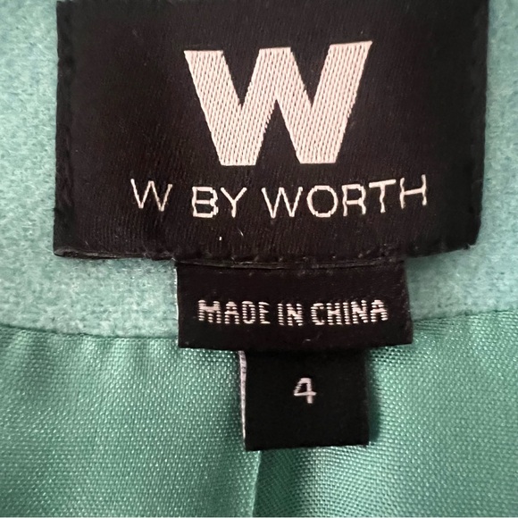 Wool + Cashmere W by Worth Colorblock Coat Size 4 - Picture 4 of 6